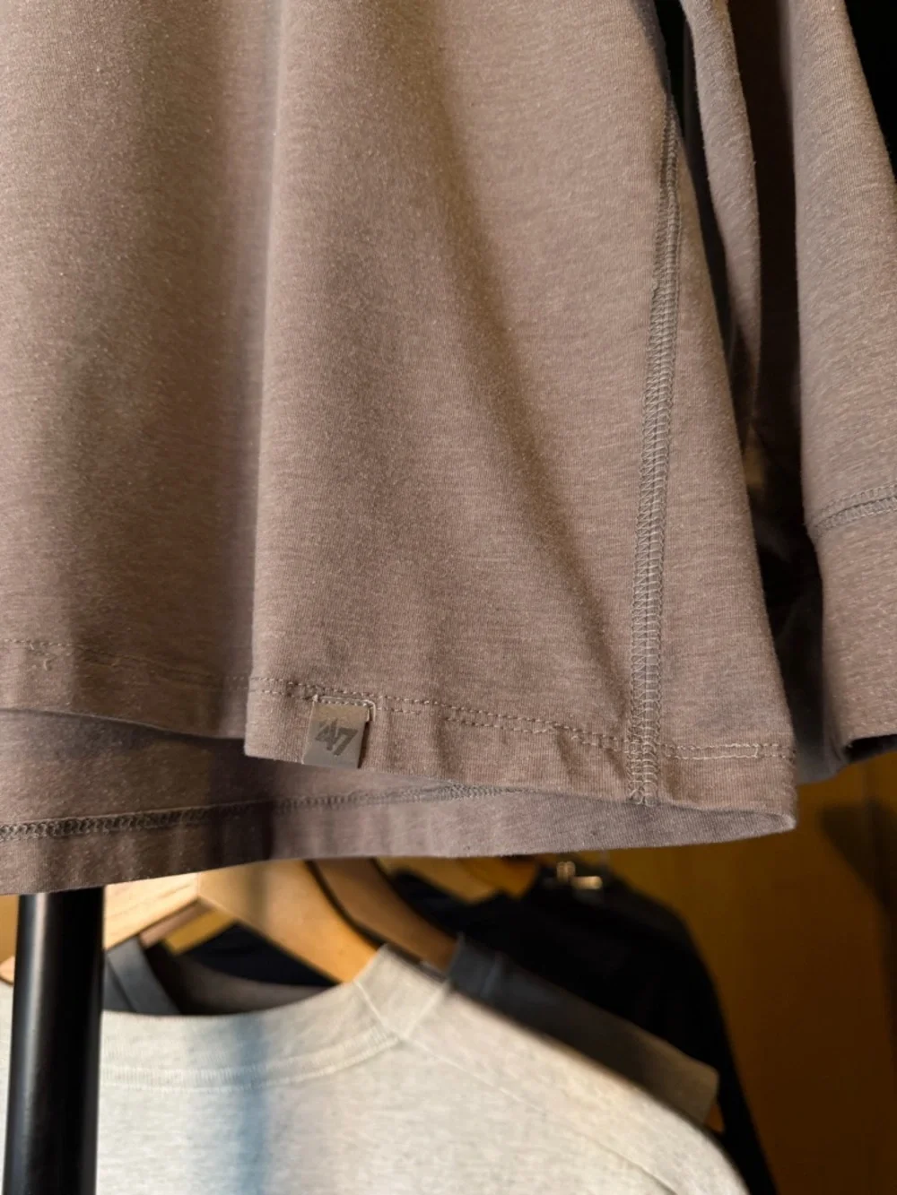 47 Brand Los Angeles Dodgers MLB Baseball Silver Crewneck Long Sleeve Tshirt - Picture 5 of 9